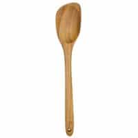 Corner Wooden Spoon, Scraper, FAAY Wood Spoon Handcraft from Teak | Durable, Natural, Non Toxic and High Heat Resistance for Non Stick Cookware