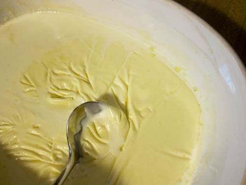 local, organic,&nbsp;pasteurized heavy cream on uncovered baking dish 